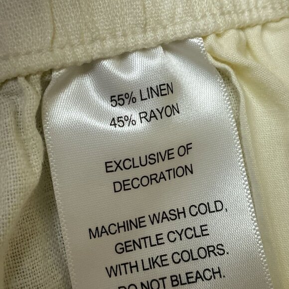 Hang Ten Womens Cream Linen Blend Shorts L 4" Inseam New a1566 - Picture 6 of 7